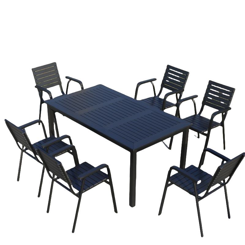 蕃蒂户外桌椅一桌六椅套高清大图