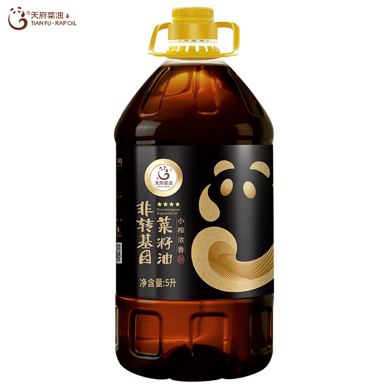 天府好粮油小榨浓香菜籽油 4星5L*1桶