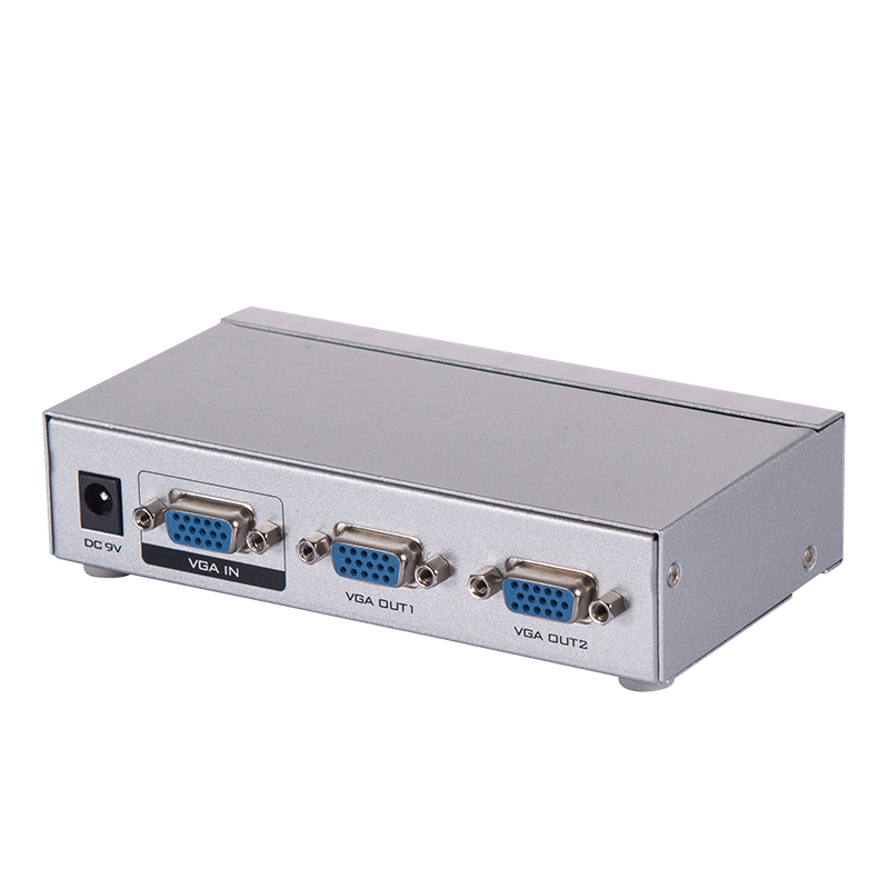 晶华vga分配器一进二出高清视频1进2出分频器vga显示器视频扩展器280
