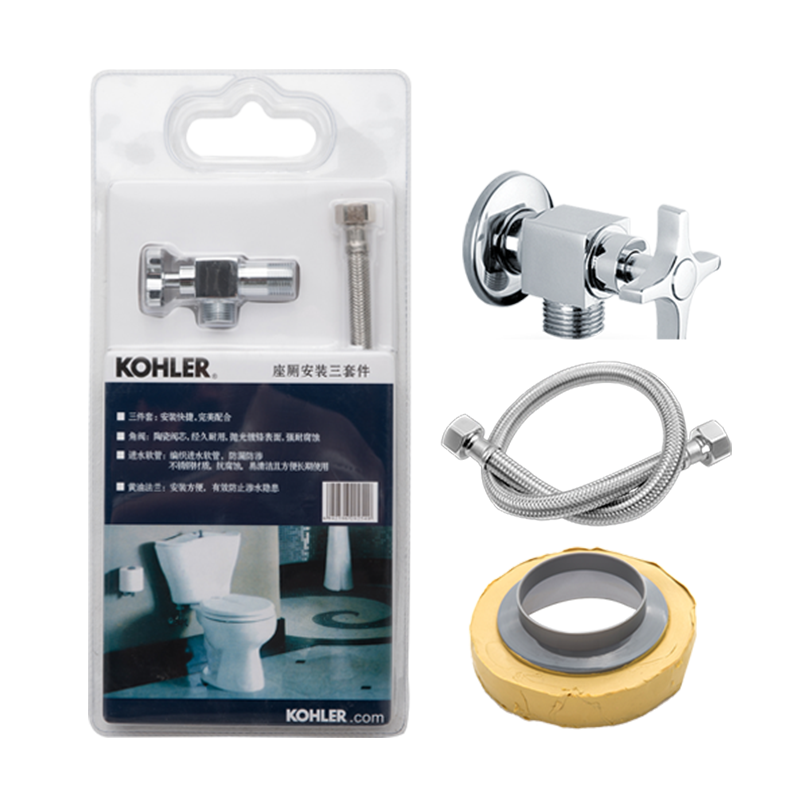科勒坐便器马桶国标安装三件套马桶配件黄油法兰密封圈1248788高清大图