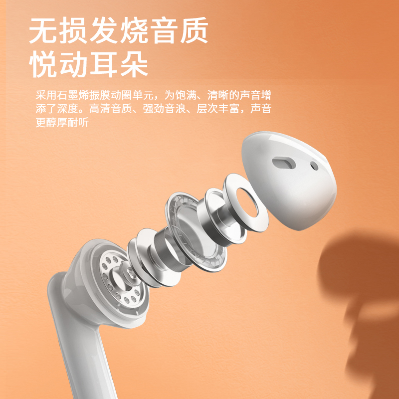 纽曼tws-b55 白色真无线蓝牙耳机双耳入耳式运动跑步降噪超长待机续航听歌苹果华为oppo小米vivo荣耀通用