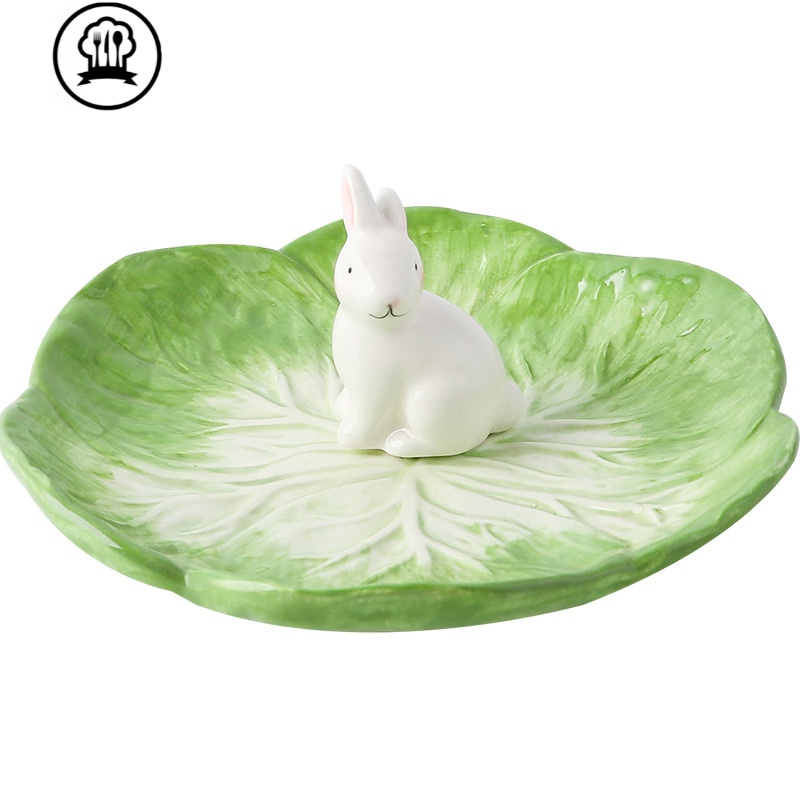 白菜陶瓷餐具套装儿童可爱韩式 家用碗盘个性日式汤碗