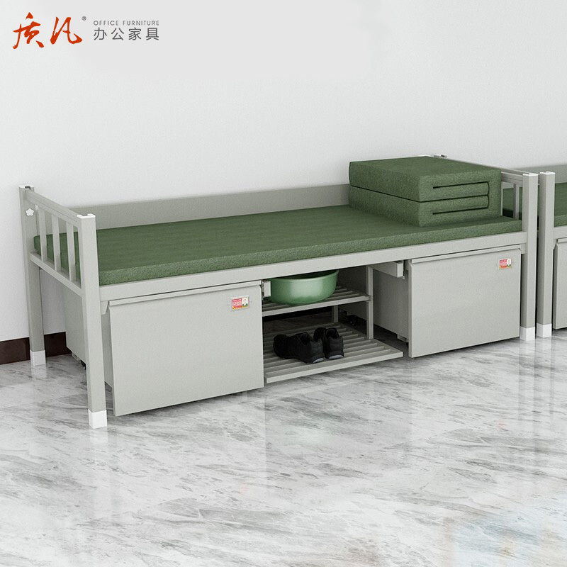 质凡制式上下铺营房高低床钢架高低床宿舍组合营具单层床军训床宿舍床