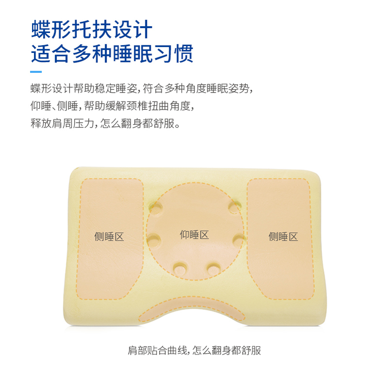 睡眠博士舒梦零压力蝶型慢回弹颈椎枕S 6946592135741