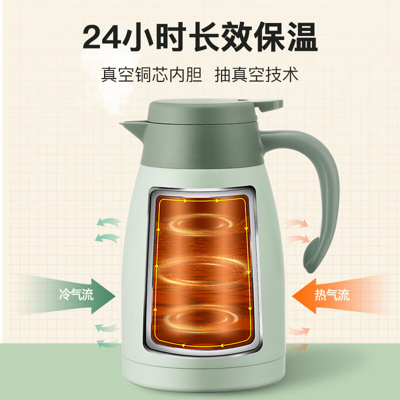 苏泊尔(SUPOR)保温壶家用大容量水壶316L不锈钢真空保温瓶热水壶暖壶开水瓶白高清大图