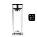 希诺（HEENOOR）XN-6901 双层商务办公便携泡茶透明水杯 325ML