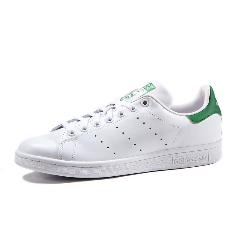 【自营】adidas迪达斯三叶草男子女子板鞋STAN SMITH绿尾休闲鞋M20324 M20324++骑士绿秋