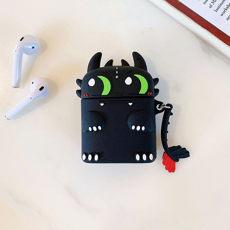 AirPods 1/2代耳机套 夜煞 AirPods耳机壳苹果1/2代蓝牙耳机套二三代Pro保护套3硅胶软壳可爱