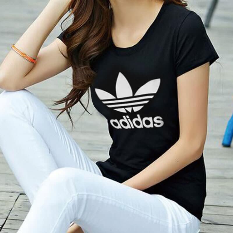 adidas阿迪达斯三叶草短袖女19夏季新品休闲T恤CV9888 CV9889 C图片