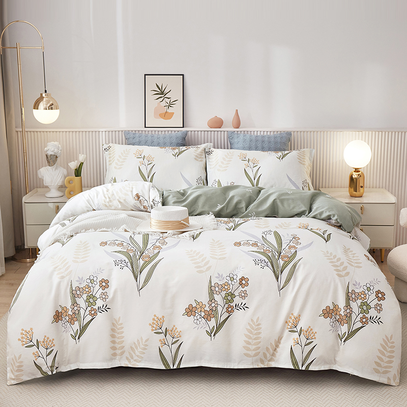 唐纳家纺 全棉四件套-铃兰花语 200*230CM-TN-KT22021