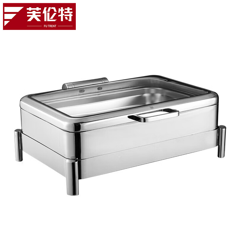 芙伦特 厨房保温售饭机保温餐炉 矮脚长方形液压餐炉不锈钢透视窗口 FLT-GT-GDJBBFLF3-9高清大图