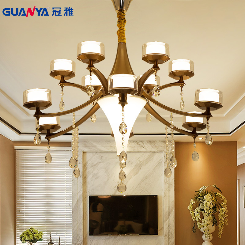 冠雅(GUANYA)LU-G761-1 12头冠雅照明 欧式灯具餐厅客厅灯现代简约风格大气家用轻奢卧室后现代吊灯其他