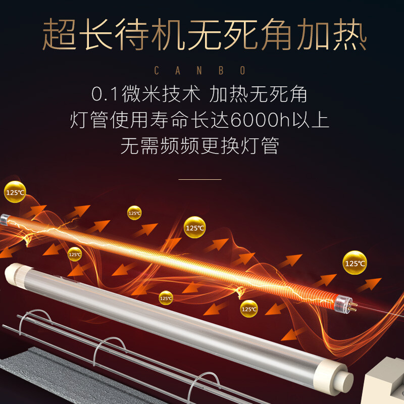康宝(Canbo)XDZ130-DS 商用立式大容量饭店消毒柜家用厨房碗柜