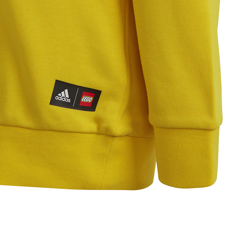 adidas童装卡通图案印花套头连帽卫衣男童黄色hs1155