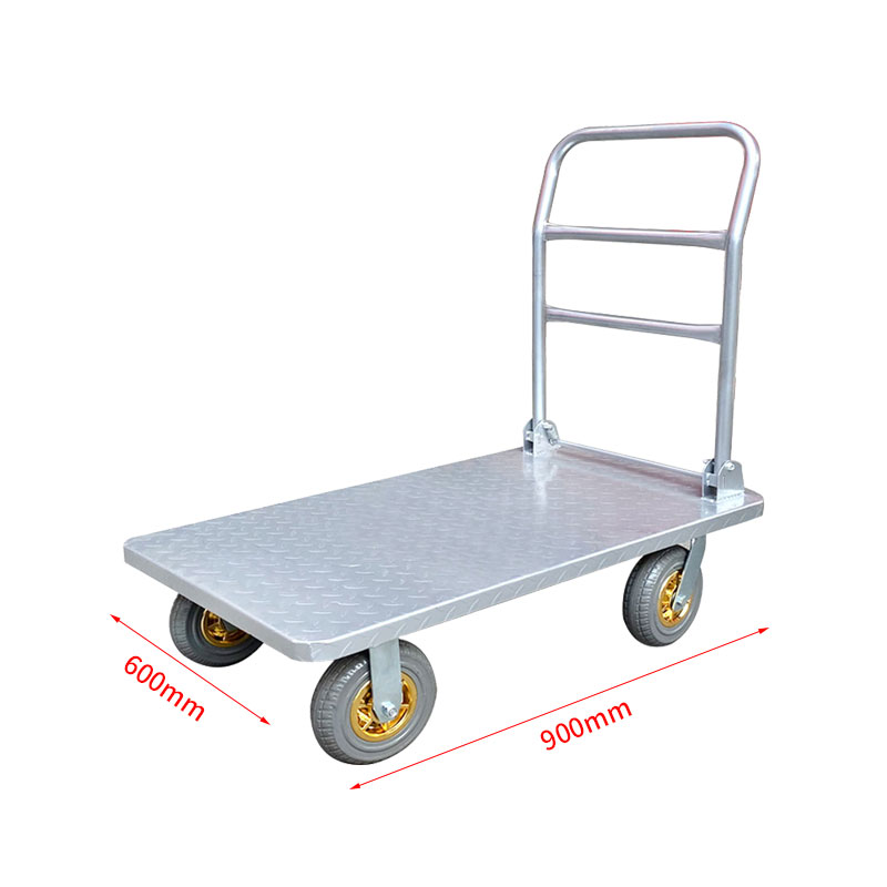 臻远 ZY-RGTC-03 重型折叠平板车手推车搬运车 900mm*600mm 承重450KG高清大图
