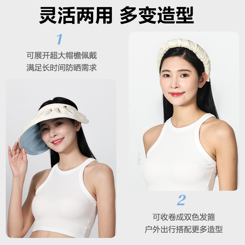 苏宁推荐神火贝壳帽女款夏季防紫外线遮阳防晒帽空顶全遮脸太阳帽子春秋天
