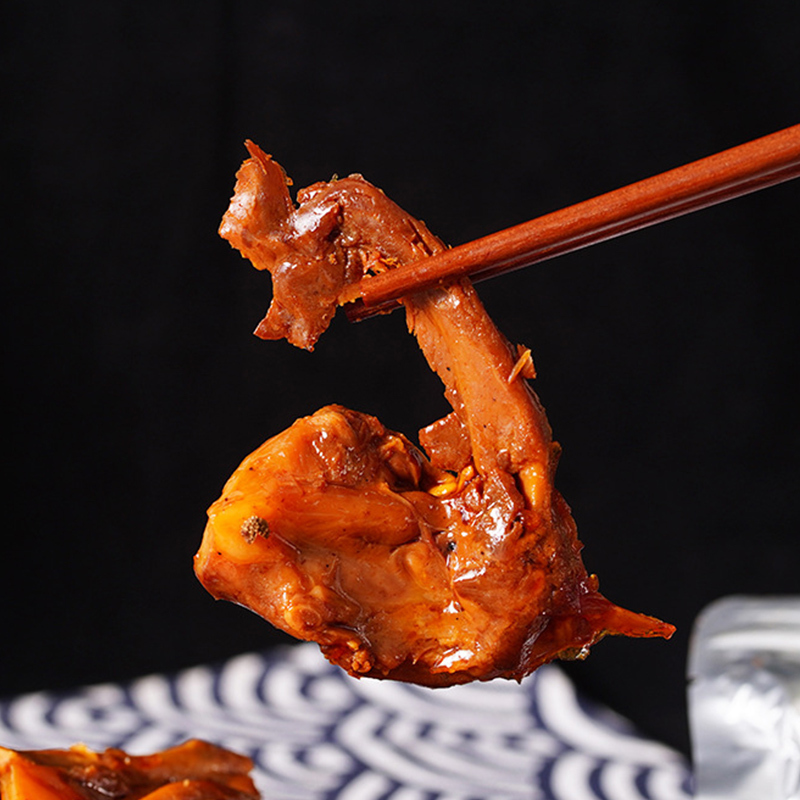 鲜香鸭肉卤味熟食休闲零食解馋(黑鸭香辣口味随机) 4包组合装(鸭脖136g*2+鸭锁骨136g*2)高清大图