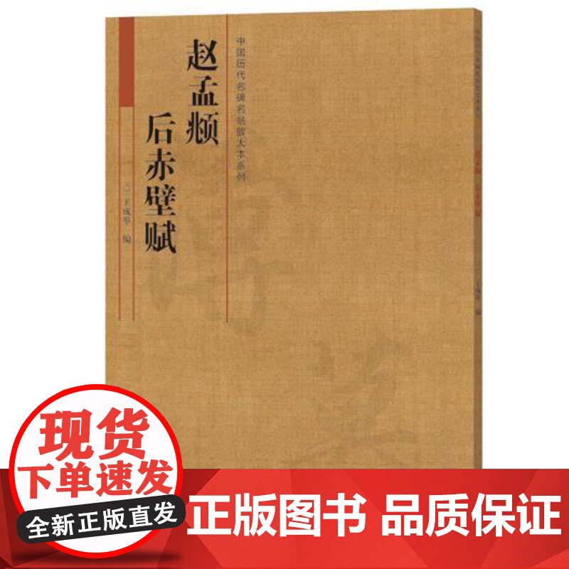 赵孟俯行书后赤壁赋放大本 中国历代名碑名帖赵孟頫行书字帖笔书法入门自学技法临摹鉴赏书籍 河南美术出版社高清大图