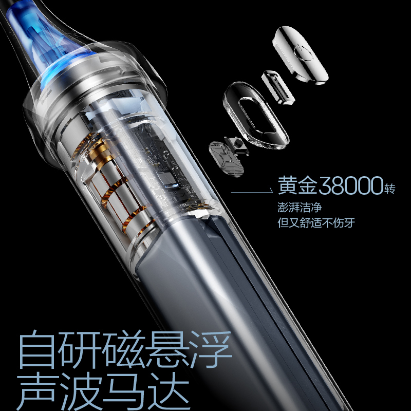创维Skyworth小冰棍全自动声波电动牙刷杜邦软毛情侣款成人男女通用便携牙齿亮白净白家用