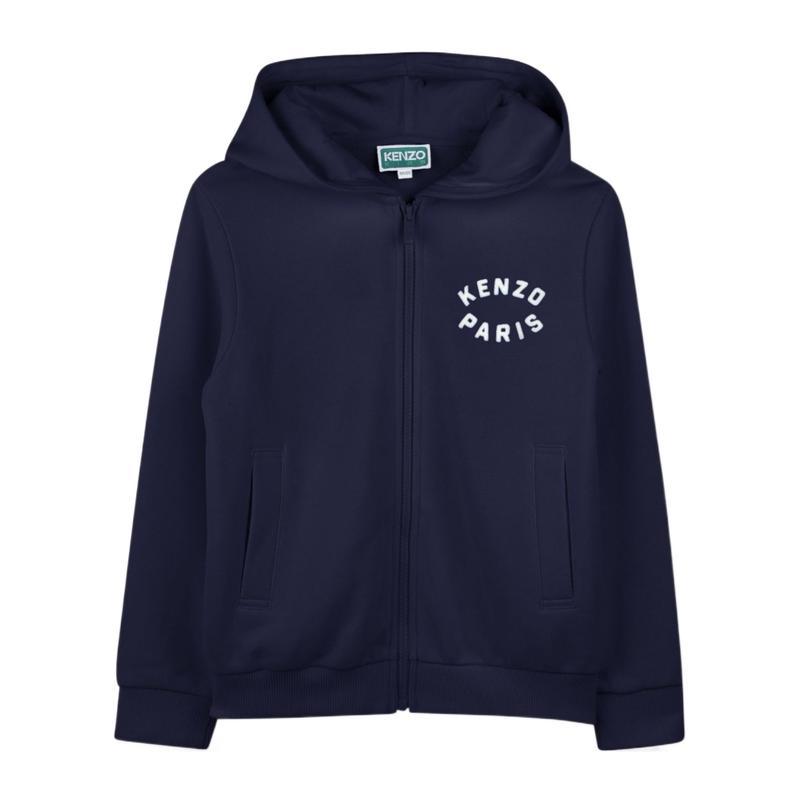 高田贤三(Kenzo)男童长袖棉质连帽拉链运动卫衣外套秋冬款