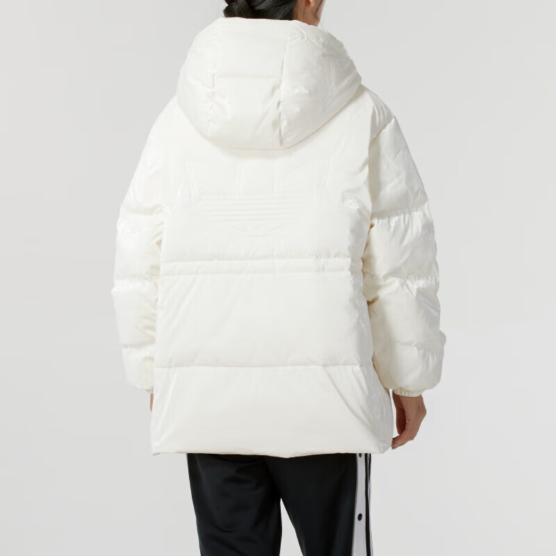 adidas阿迪达斯三叶草女子新款加厚保暖连帽羽绒服JD3781 ZP