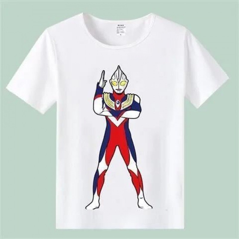 奥特曼t恤童装男童t恤儿童咸蛋超人铠甲勇士衣服卡通动漫短袖