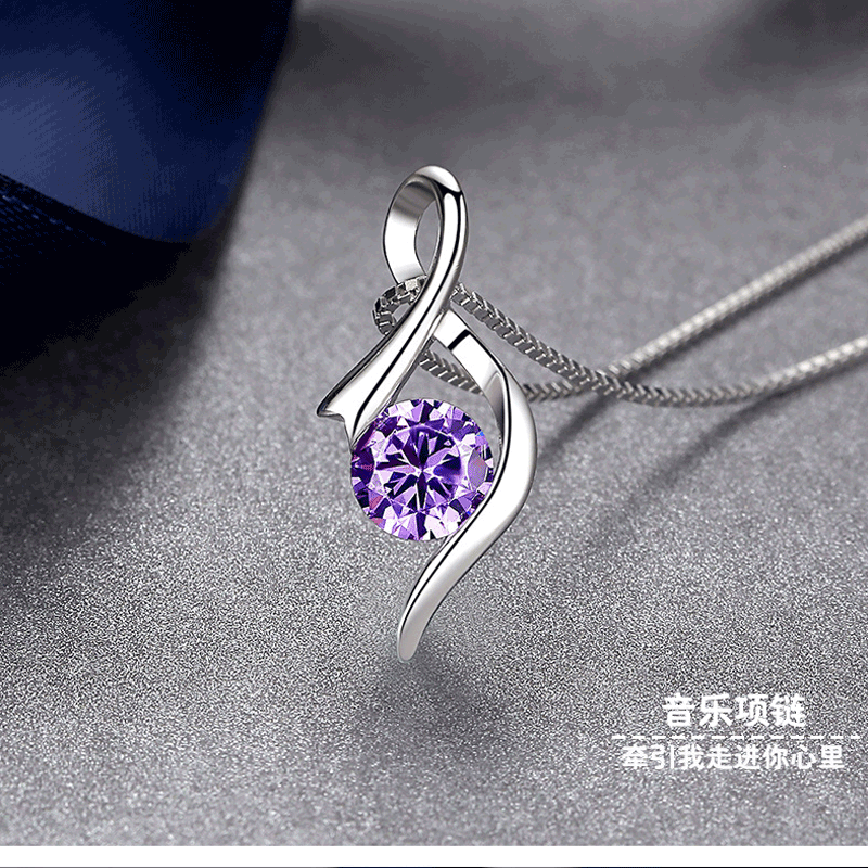 依帝魅925银项链日韩版幸运玫瑰花银项链时尚花朵女款玫瑰精美吊坠送情侣朋友520送女友情人节礼物