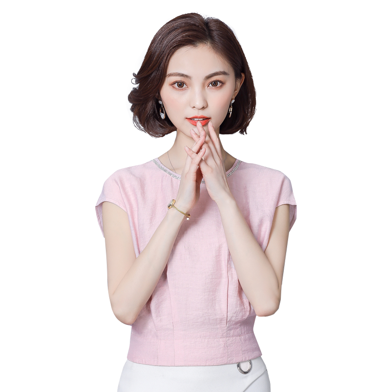 短袖女雪纺衫宽松显瘦韩版百搭女装上衣2018夏季气质淑女短款T恤
