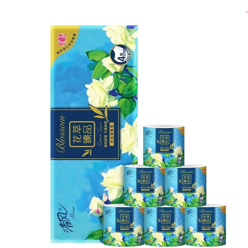 清风牌花萃卷纸4层(200克10卷)高清大图