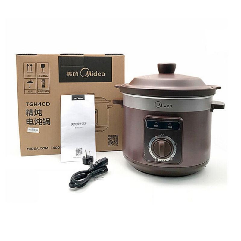 美的(Midea)电炖锅 家用大容量砂锅电炖盅煮粥煲汤锅 电炖锅 TGH40D(4L)