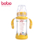 乐儿宝(bobo)防摔玻璃宽口径奶瓶 黄色240ML 适用12个月以上宝宝