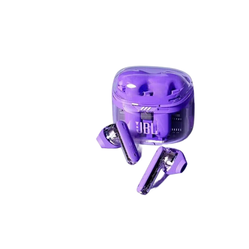 JBL TUNE FLEX 小晶豆真无线蓝牙耳机 半入耳音乐耳机 主动降噪运动防汗 苹果安卓手机通话耳机 紫色
