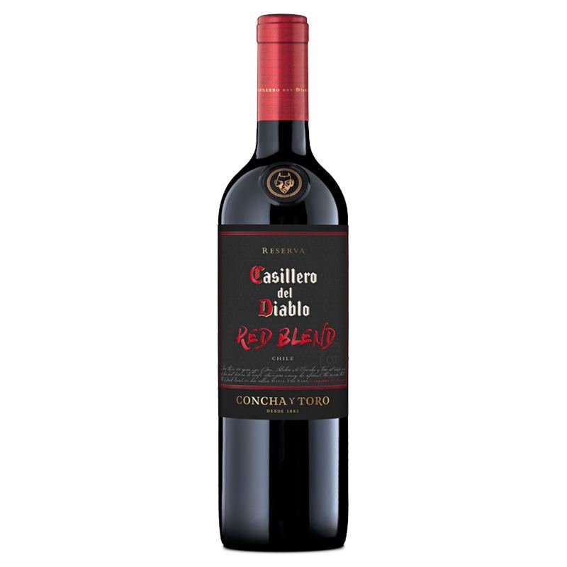 智利原瓶进口干红 Casillero del Diable 干露红魔鬼黑金珍藏干红葡萄酒750ml 单瓶