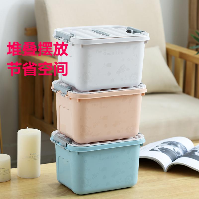 收纳箱塑料整理箱玩具收纳盒子塑料家用储物箱子杂物高清大图