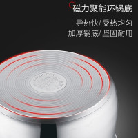 苏泊尔(SUPOR)304不锈钢汤锅复底煮锅22cm锅具电磁炉燃气通用煲汤炖锅学生多用火锅ST22Z1