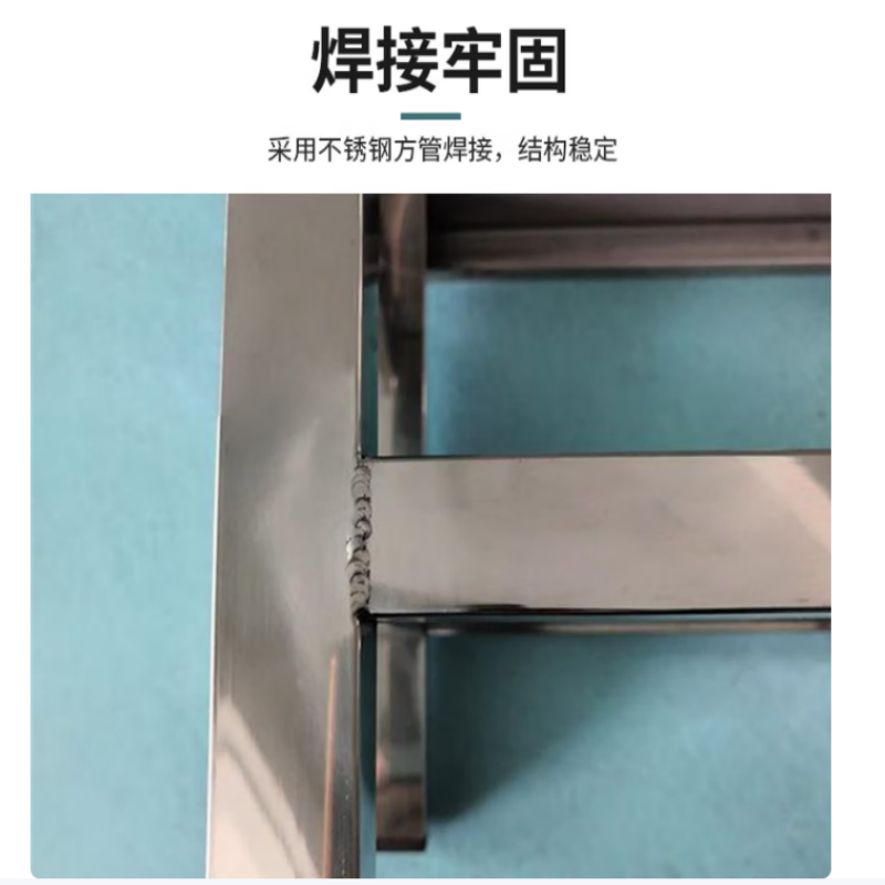 XH巨业双层不锈钢工作台成品检验工作台长1米*宽0.6米*高0.75米,1.0厚304材质焊接款高清大图