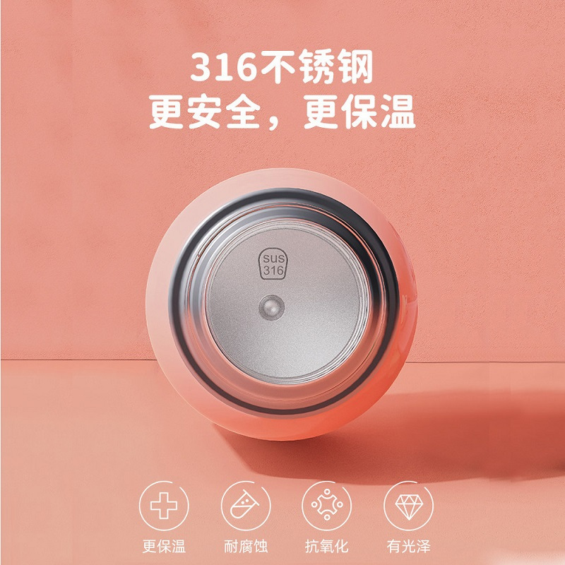 希乐316儿童保温杯带吸管高颜值男女水壶学生便携带可爱水杯子