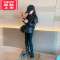 可莉允女童外套秋冬款2022新款时髦中大童洋气冬季短款棉服儿童加绒夹克