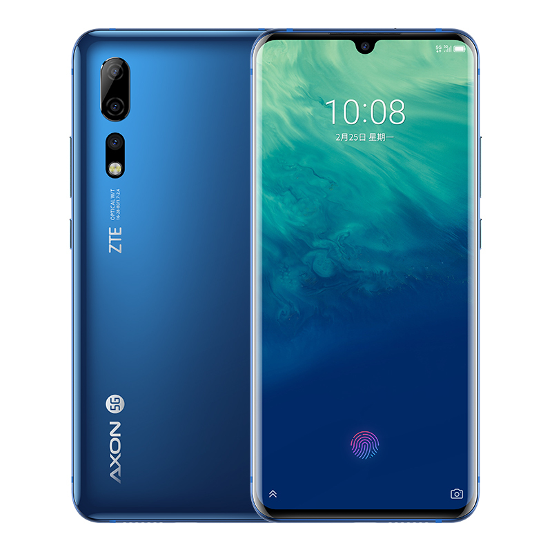 中兴5g手机zte天机axon10pro5g版6gb128gb全网通蓝色