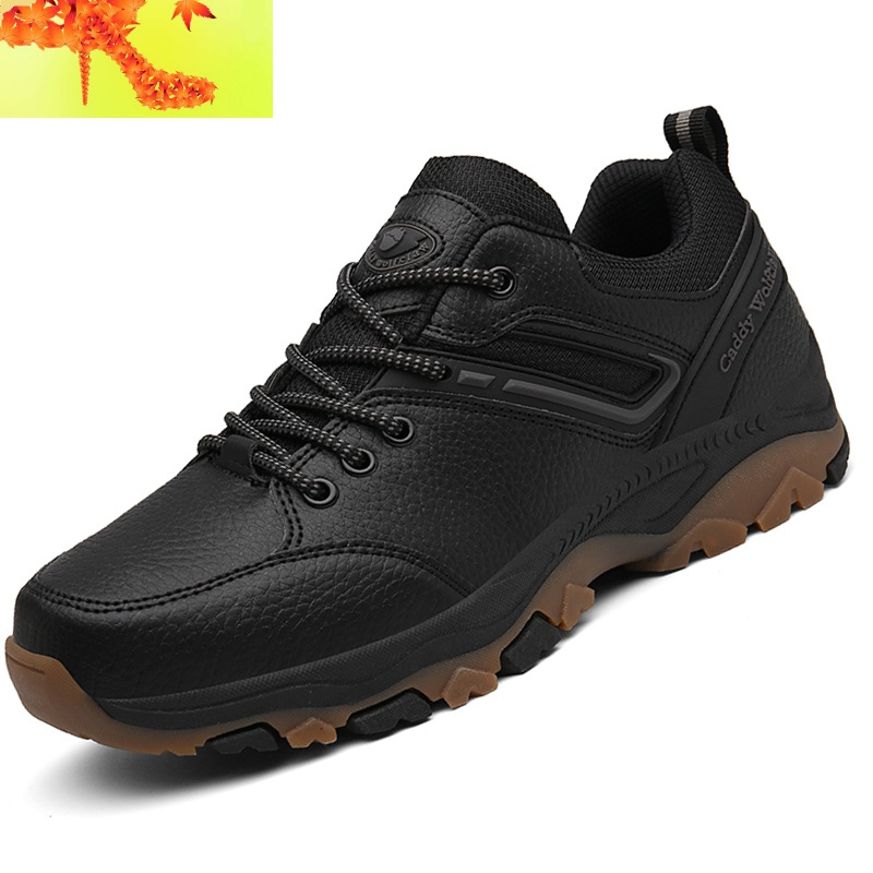 牛筋底秋季防水男鞋户外男士旅游登山鞋防滑耐磨运动鞋防雨鞋秋天简畅