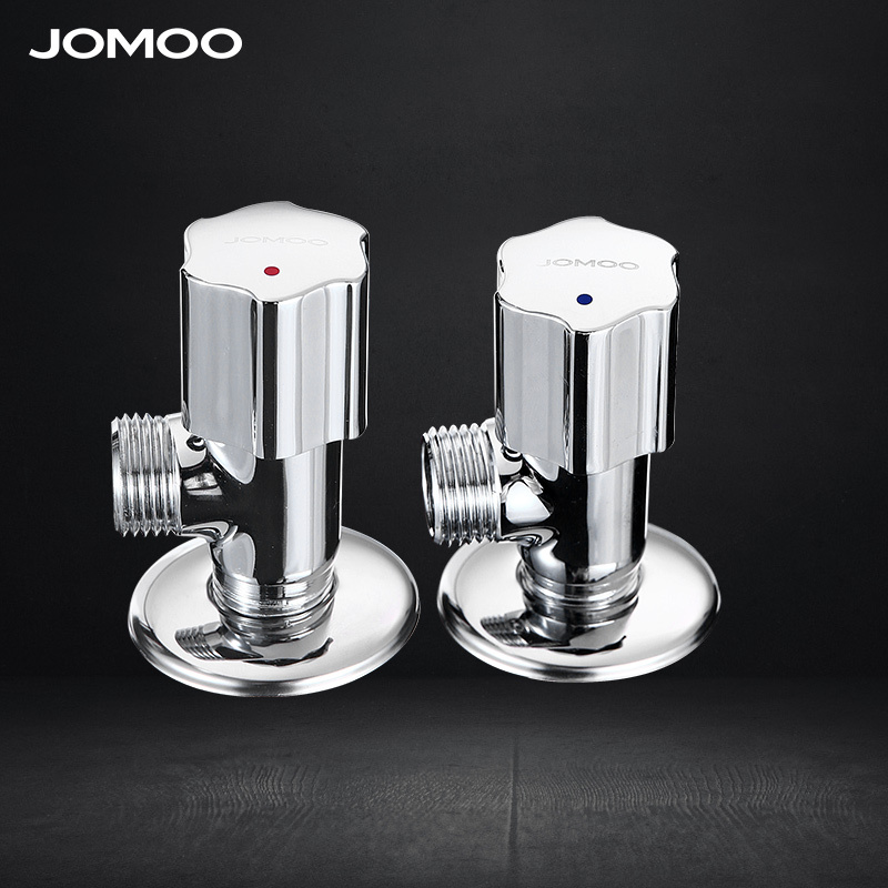 九牧(JOMOO)74054/44054全铜加厚冷热三角阀止水阀 卫浴五金通用 紫荆花形状角阀