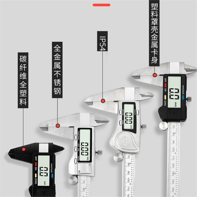 电子数法耐显卡尺高精度工业级游标卡尺文玩不锈钢小型家用带表测量尺