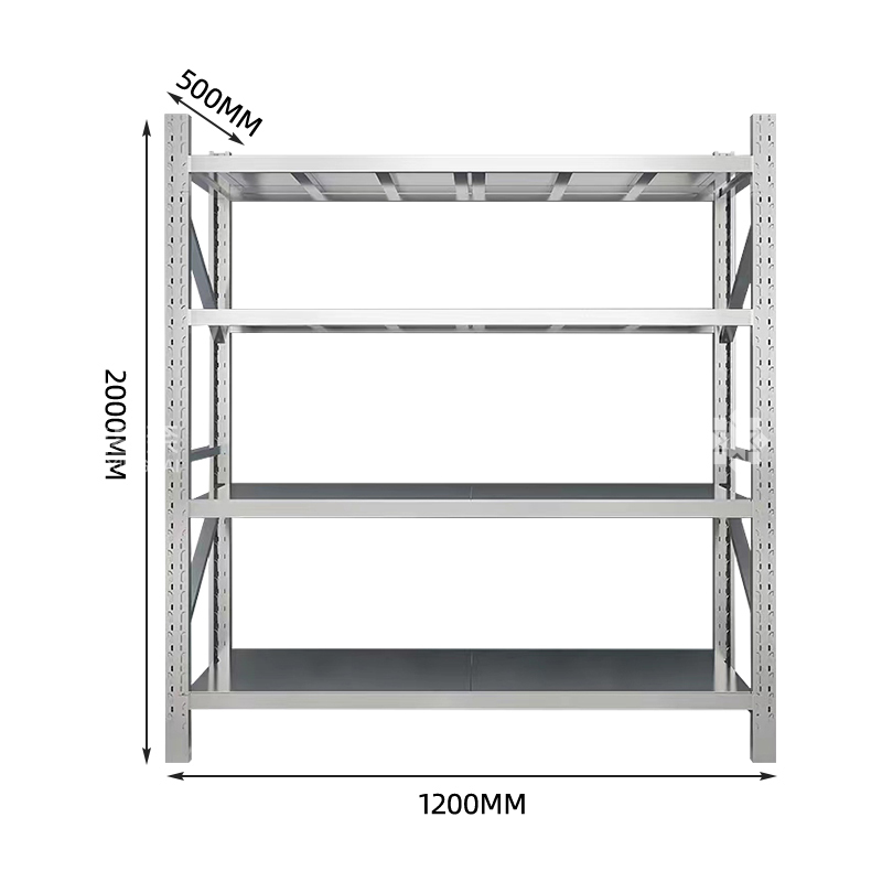 鑫星奈 XXN4012901 不锈钢货架201材质四层仓储货架 120*50*200cm/300kg主架