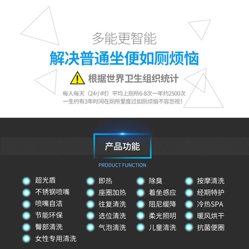便洁宝即热式智能马桶盖BA537G