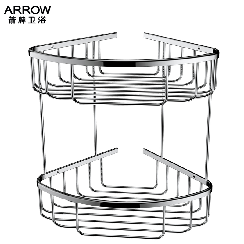 箭牌卫浴 （ARROW）304不锈钢台面卫生间三角架拐角浴室置物架三角篮 厨房挂件 浴室挂件高清大图