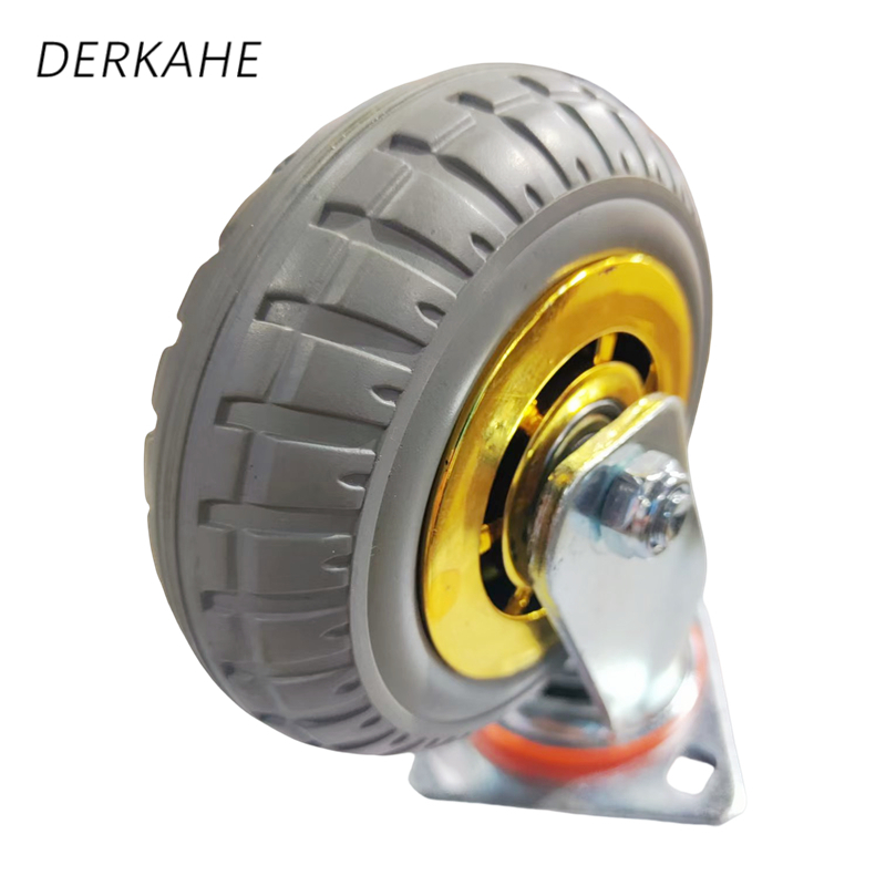 DERKAHE 重型手推车橡胶轮 φ200×50(8寸) 万向款 个