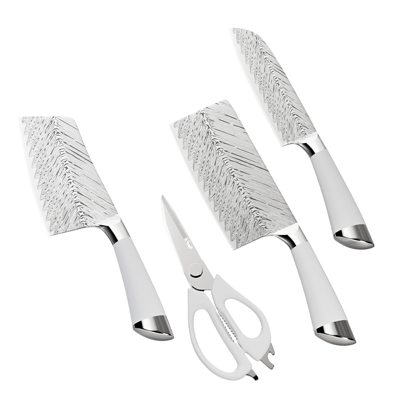 德博莱白玉纹套装刀 刀具四件套 DBL-SJTD001