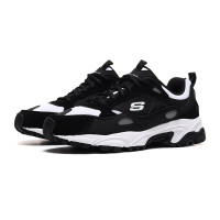 Skechers斯凯奇男鞋休闲鞋2018新款复古蛇纹时尚厚底老爹鞋666058