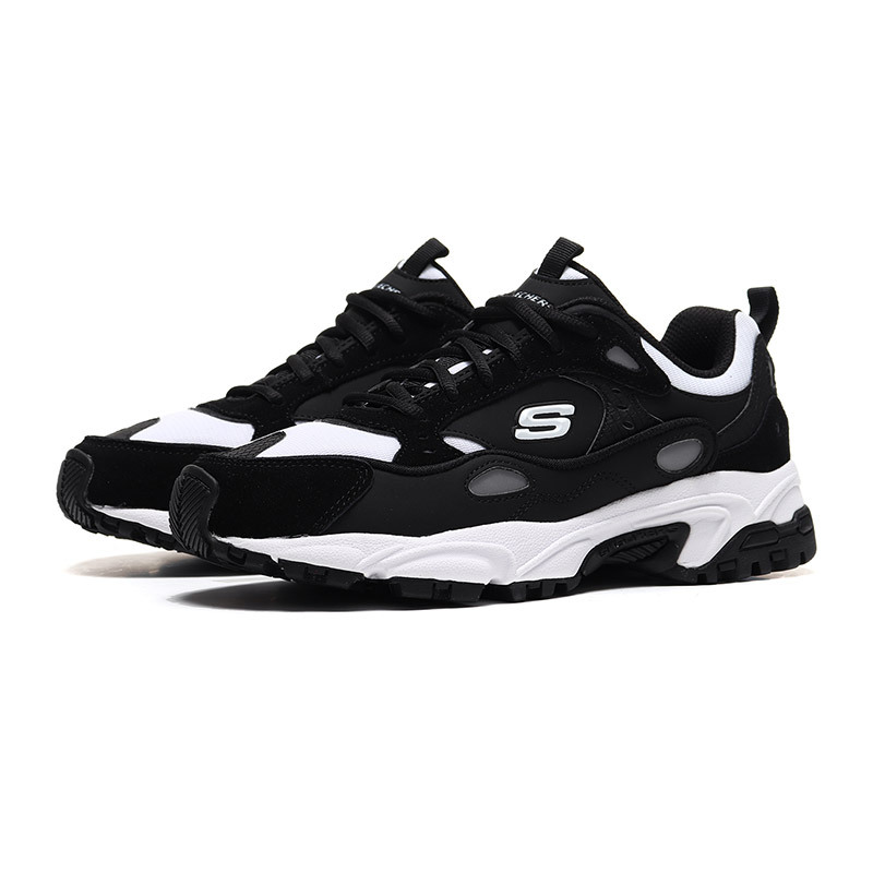 Skechers斯凯奇男鞋休闲鞋2018新款复古蛇纹时尚厚底老爹鞋666058