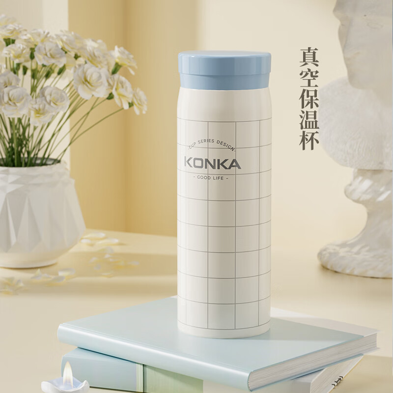 康佳保温杯礼盒套装(保温壶1000ml+保温杯280ml)大容量不锈钢车载户外旅行家用KBWB-1001!高清大图